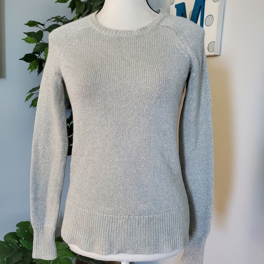 J. CREW Italian Cashmere Metallic Sweater Tunic XXS